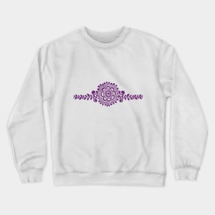 Purple Henna Tattoo - Purple  Mehendi Motifs Crewneck Sweatshirt